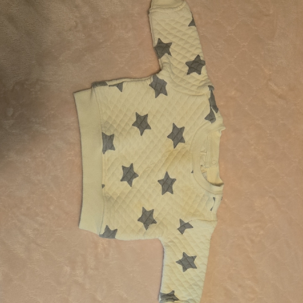 Koala Kids Cream Quilted Sweater with Gray Accents